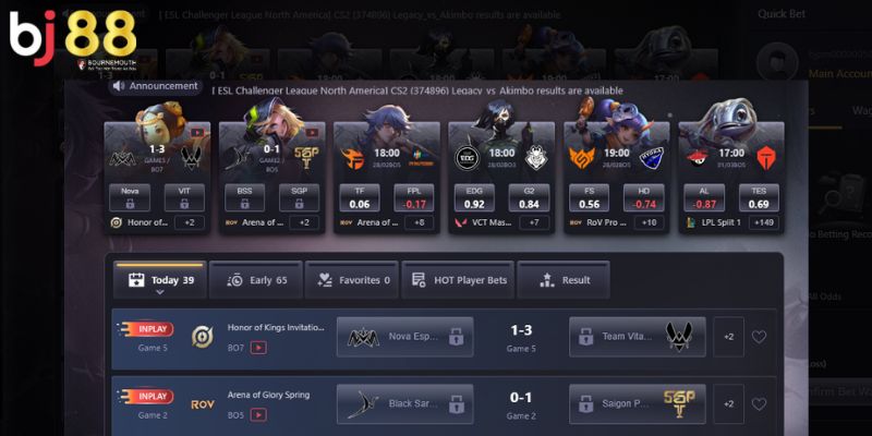 thể thao điện tử BJ88 Top những tựa game game đình đám tại esports BJ88